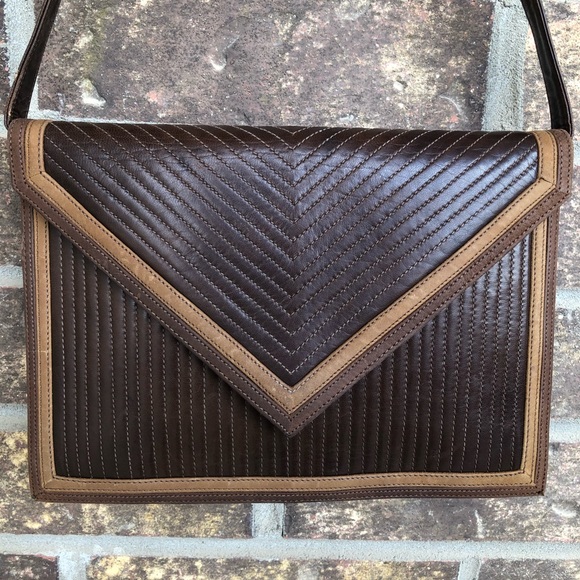 Handbags - Leather Envelope Italian Bag